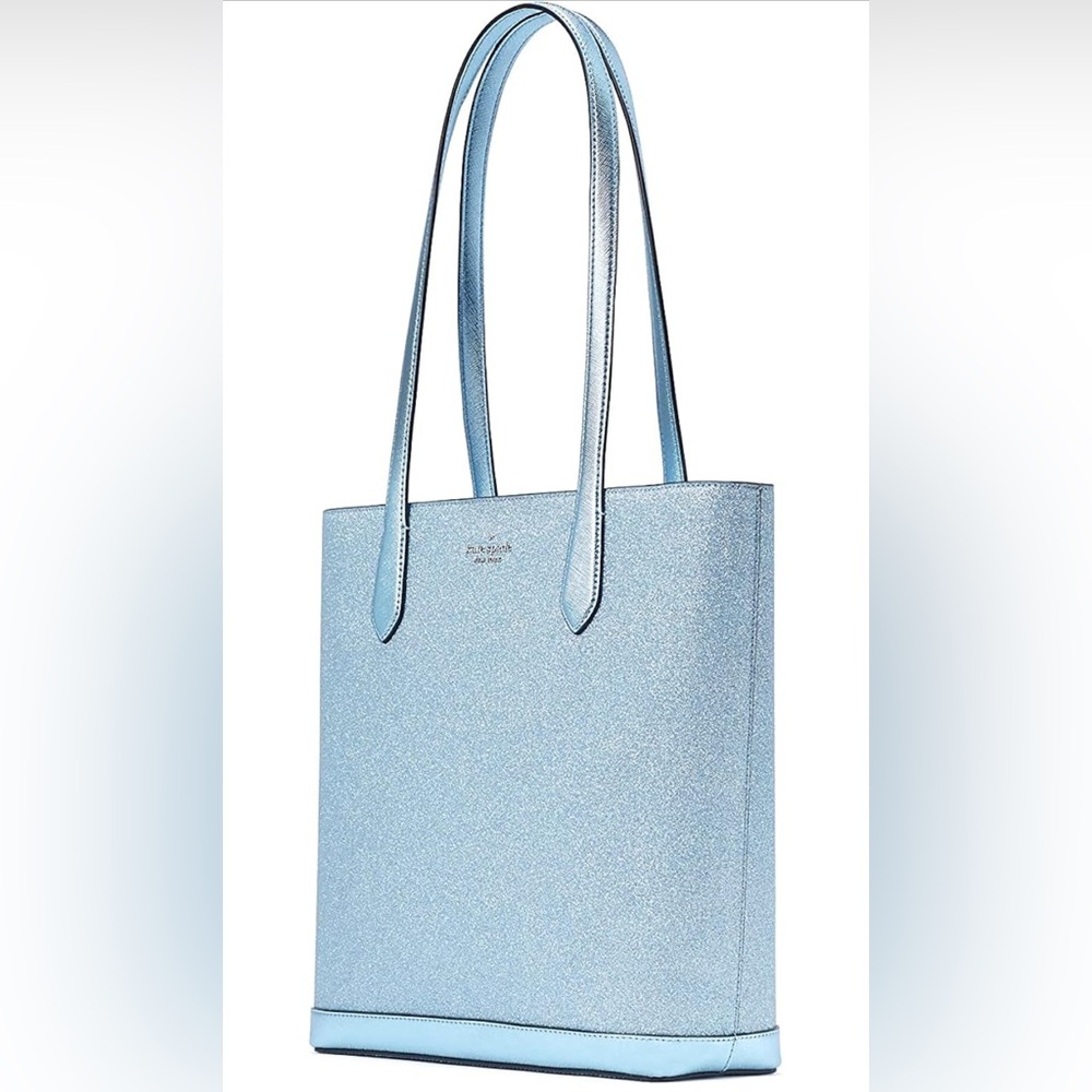 Kate Spade Tinsel Glitter Shoulder Tote in Frosty Sky